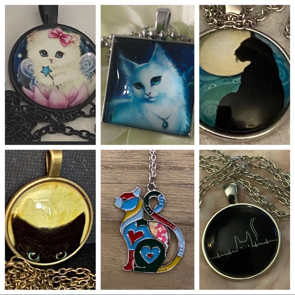 3/25 Necklace Cat Fairy Pink White Bow Star Wand - Picture 9 of 11